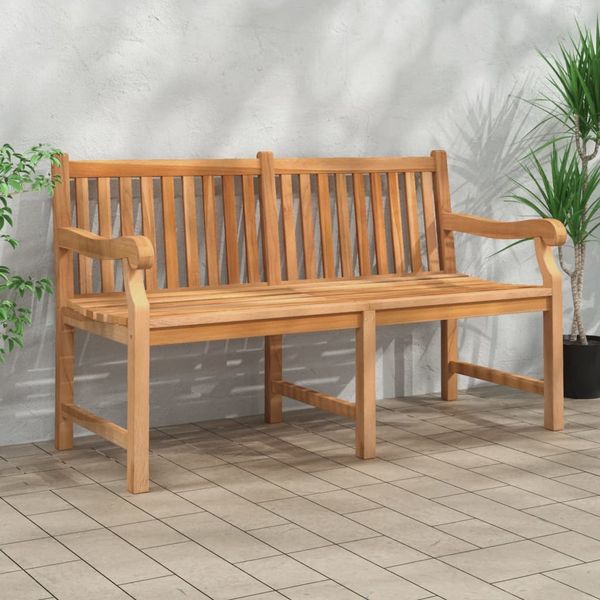 vidaXL Gartenbank 150 cm Massivholz Teak 316639
