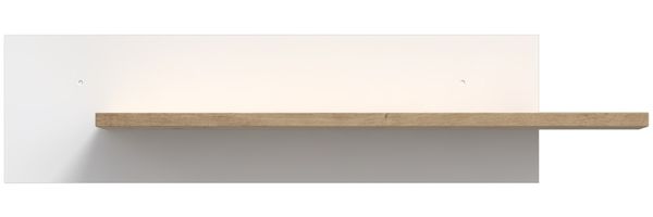 Wandboard >SKELPE< in Weiss / Artisan Eiche Dekor - 101x23,6x21,9cm (BxHxT)
