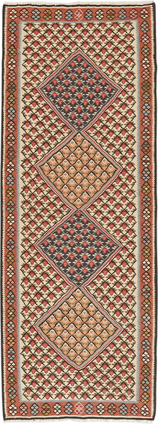 Looma 'Yasmin' Kelim Senneh handgewebt, Schurwolle Beige, 73x200 cm