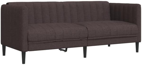 vidaXL Sofa 2-Sitzer Dunkelbraun Stoff 372607