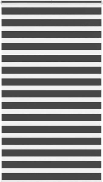 vidaXL Doppelrollo Schwarz 135x200 cm Stoffbreite 130,9 cm Polyester 4014268
