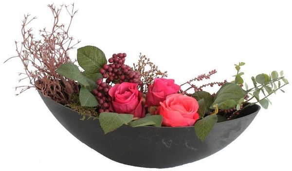 colourliving Blumentopf Blumentopf groß Pflanzschale (1x Pflanzschale), recycelter Kunststoff, Unikat, dekorativ, vielseitig einsetzbar