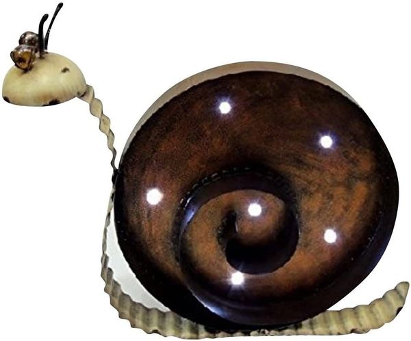 Luna24 simply great ideas. LED Solarleuchte Solarleuchte, Solarlampe, Gartenbeleuchtung, Metall Schnecke, Solar Dekoleuchte als süße Schnecke