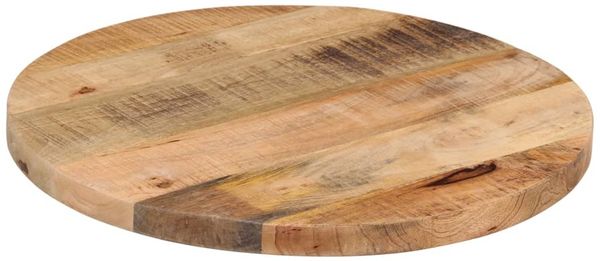 vidaXL Tischplatte Ø 60x1,5 cm Rund Raues Massives Mangoholz 370006 Bild 2