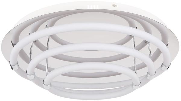 LED Deckenlampe, Ring-Design, Metall, weiß, D 55 cm