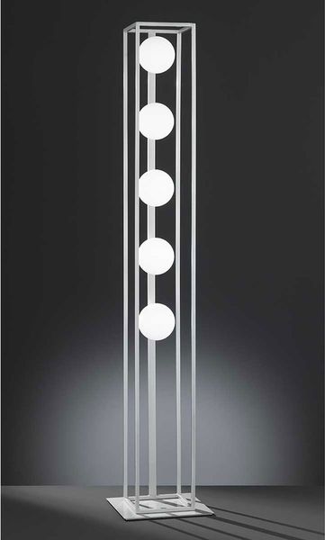 LED Standleuchte, Metall, Glas, H 130,6 cm