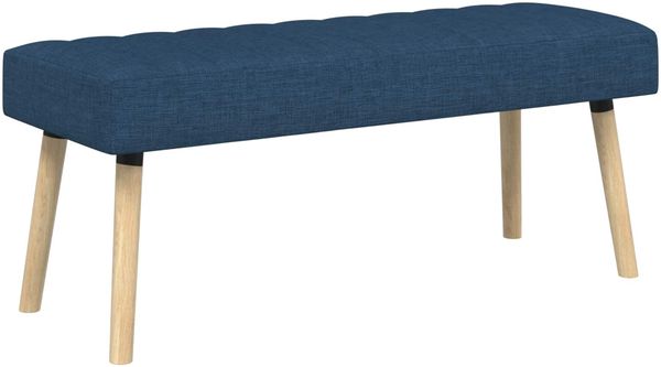 vidaXL Kanalgepolsterte Bank Blau 110 x 40 x 46 cm Stoff 42038495