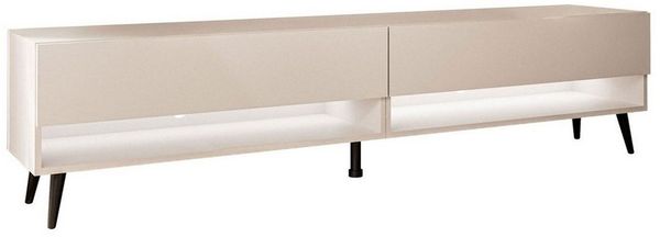 Lookway Lowboard CALANTE 180 cm RTV Schrank auf Beinen und LED-Beleuchtung