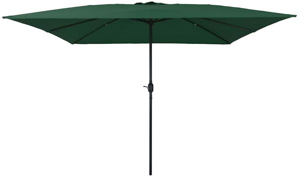 vidaXL Garten-Sonnenschirm Grün 295 x 295 x 245 cm Polyester und Stahl 42003653