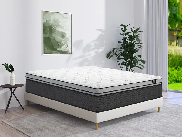 Vente-unique - GAMIANI Matratze Stoff Weiß - B 200 cm x H 30 cm x L 200 cm
