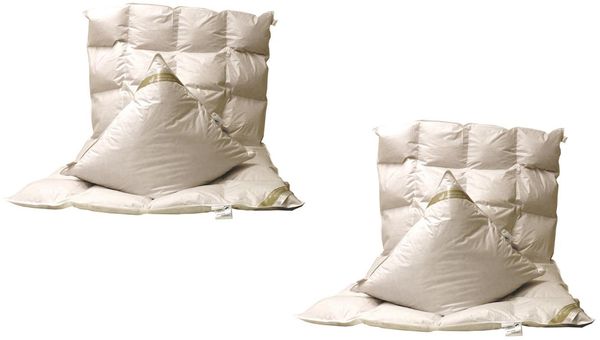 2 x Set Daunendecke Bettdecke Daunenbett 4x6 135x200 100% + Kissen 80x80 4. tlg.