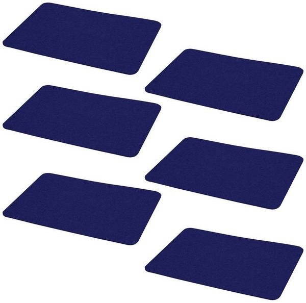 HAC24 Platzset Filz Platzmatte Tischsets Untersetzer Tischmatten Filzuntersetzer, (Set, 6-St), 44 x 30 cm, Rechteckig