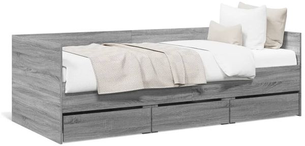 vidaXL Tagesbett mit Schubladen ohne Matratze Grau Sonoma 100x200 cm 3280816 Bild 2