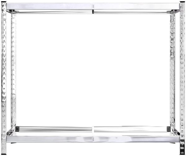 vidaXL Reifenregale mit 2 Böden 4 Stk. Silbern 110x40x110 cm Stahl 3154231 Bild 5