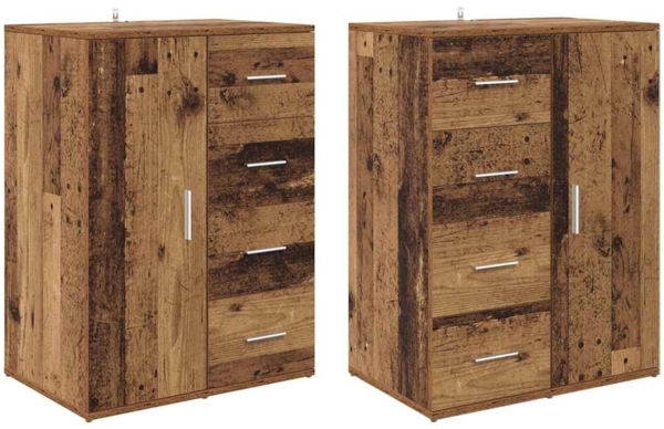 vidaXL Sideboards Corona 2 pcs Altholz 59 x 39 x 80 cm Holzwerkstoff 3402806