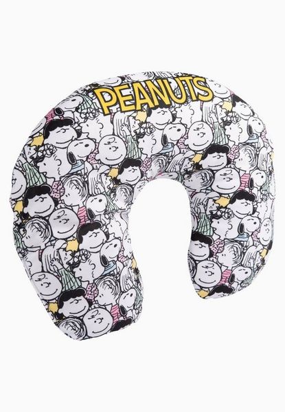 United Labels® Dekokissen Peanuts - allover - Reisekissen Nackenhörnchen Allover