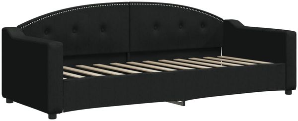 vidaXL Tagesbett Ausziehbar mit Matratzen Schwarz 80x200 cm Stoff 3197545 Bild 4