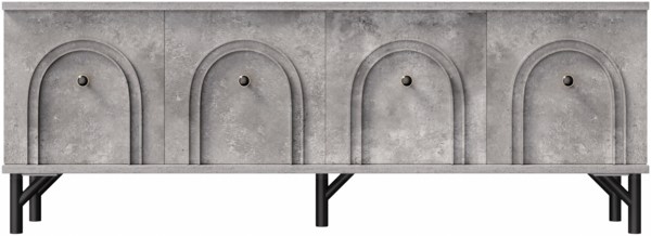 Modernes 4-türiges TV-Board – Grau,160×38×55.55 cm,modernes Design, viel Stauraum Bild 9