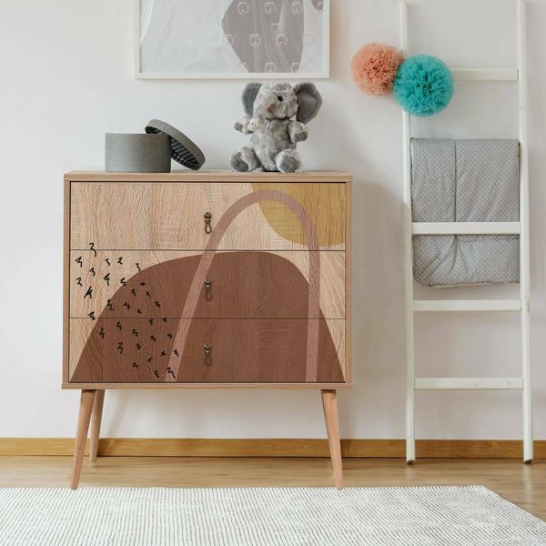 Dmora Kommode Nebula 80 x 40 x 89 cm Bunt 3 Schubladen