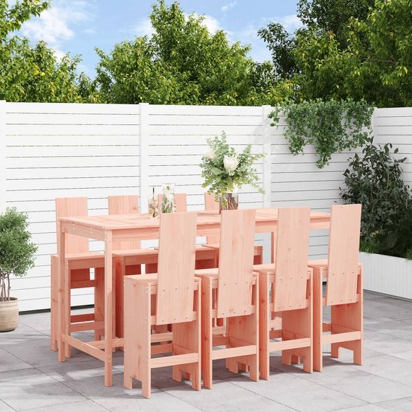 vidaXL 9-tlg. Gartenbar-Set Massivholz Douglasie 3157792