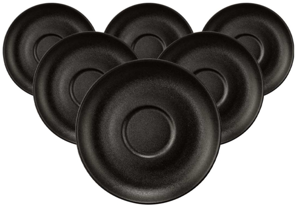 Seltmann Weiden Liberty Velvet Black Teeuntertasse ø 13 cm 6er Set