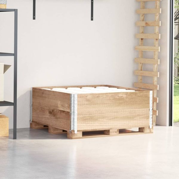 vidaXL Paletten-Aufsatzrahmen 2 Stk. 100x100 cm Massivholz Kiefer 4010289