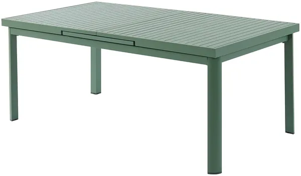Vente-unique - NAURU Garden dining set Metall Grün - B 100 cm x H 76 cm x L 240 cm180 cm