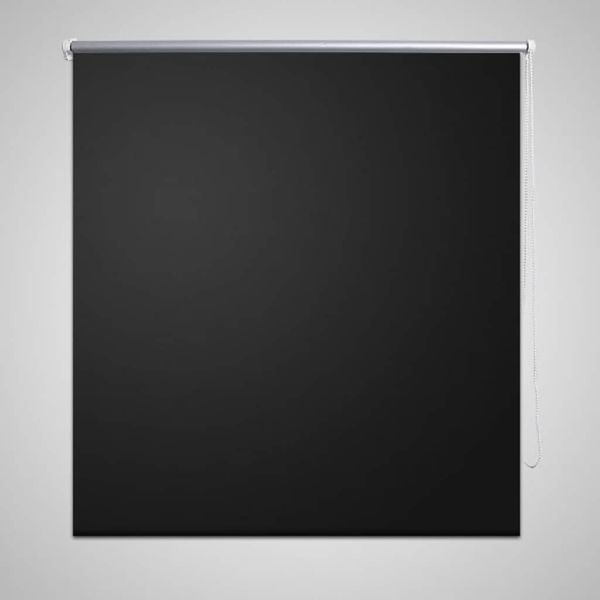 vidaXL Verdunkelungsrollo 84,4 x 175 cm, Stoffbreite 80 cm, schwarz 240114