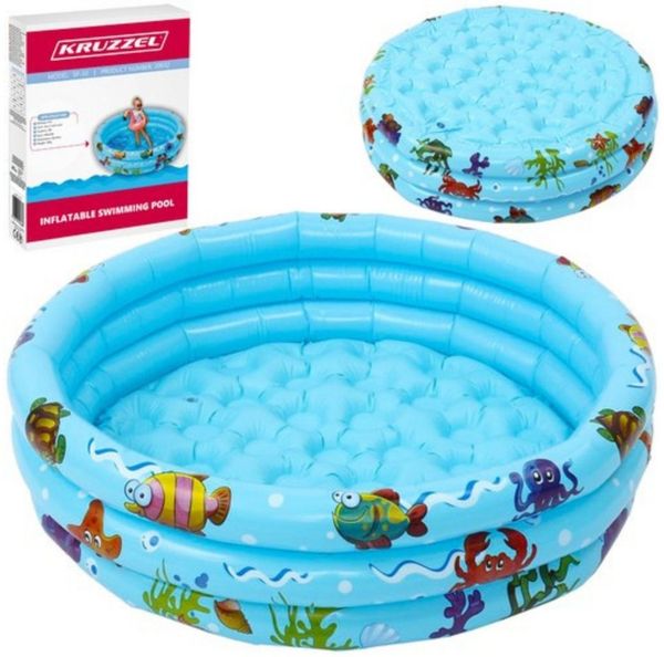 KRUZZEL Rundpool Planschbecken Kinderpool (Spar-Set, 1-tlg, aufpumpen), verfügt es über 4 Sicherheitsventile