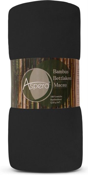 Aspero Bettlaken 2 x Bambus Spannbettlaken Macau, Interlock, Gummizug: rundum, Spannbetttuch aus 100 % weicher Bambusfaser