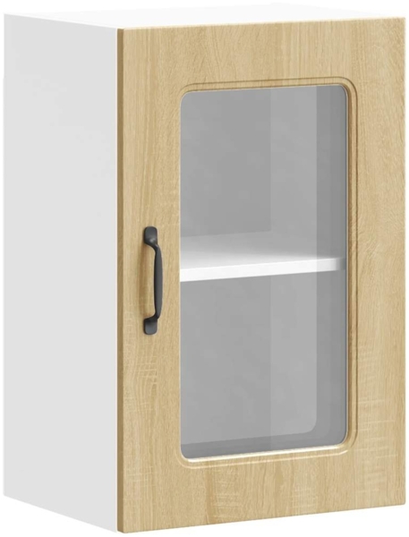 vidaXL Küchen-Hängeschrank mit Glastür Kalmar Sonoma-Eiche Holzwerkstoff 853530