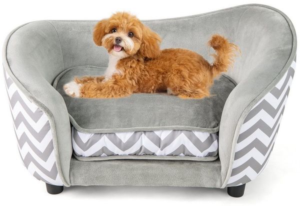 COSTWAY Tiersofa, Hundesofa, Katzenbett, mit Kissen, bis 50kg