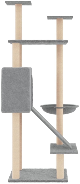 vidaXL Kratzbaum mit Sisal-Kratzsäulen Hellgrau 153 cm 171751 Bild 3