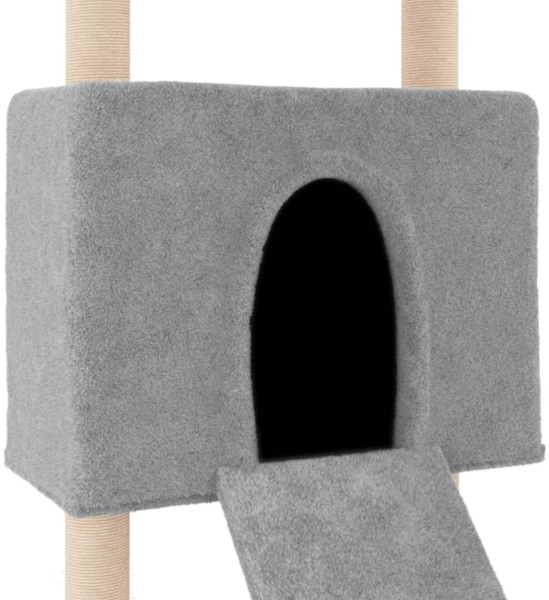 vidaXL Kratzbaum mit Sisal-Kratzsäulen Hellgrau 153 cm 171751 Bild 5