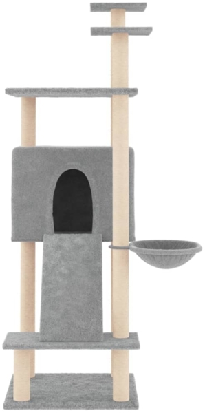 vidaXL Kratzbaum mit Sisal-Kratzsäulen Hellgrau 153 cm 171751 Bild 2