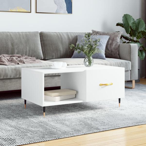 vidaXL Couchtisch Weiß 90x50x40 cm Holzwerkstoff 829188