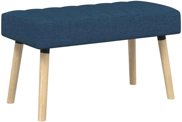 vidaXL Kanalgepolsterte Bank Blau 80 x 40 x 46 cm Stoff 42038481