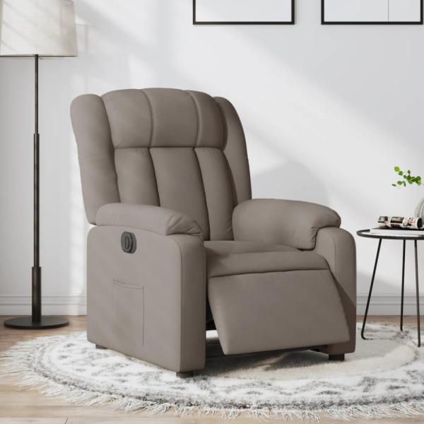 vidaXL Relaxsessel Elektrisch Taupe Stoff 3205300