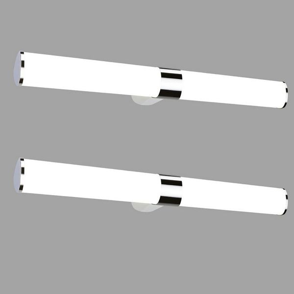 Nettlife LED Spiegelleuchte Bad Spiegellampe Badleuchte Chrom Wandlampe, LED fest integriert, Neutralweiß, Keller Küche