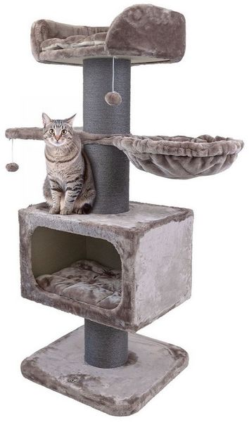 Canadian Cat Company Kratzbaum Rowan 155 cm, kompakter Katzenbaum, stabile Kratzsäule