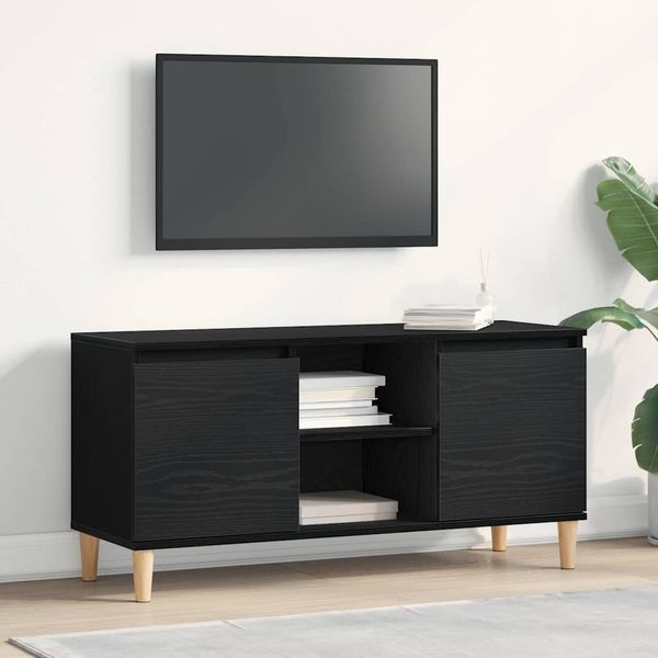 vidaXL TV-Schränk Schwarz Eichen-Optik 102 x 35 x 50 cm Holzwerkstoff 862584