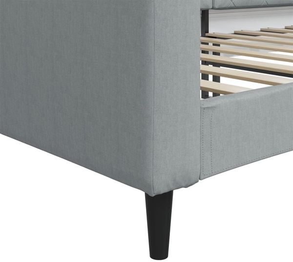 vidaXL Tagesbett Hellgrau 90x190 cm Stoff 354171 Bild 6