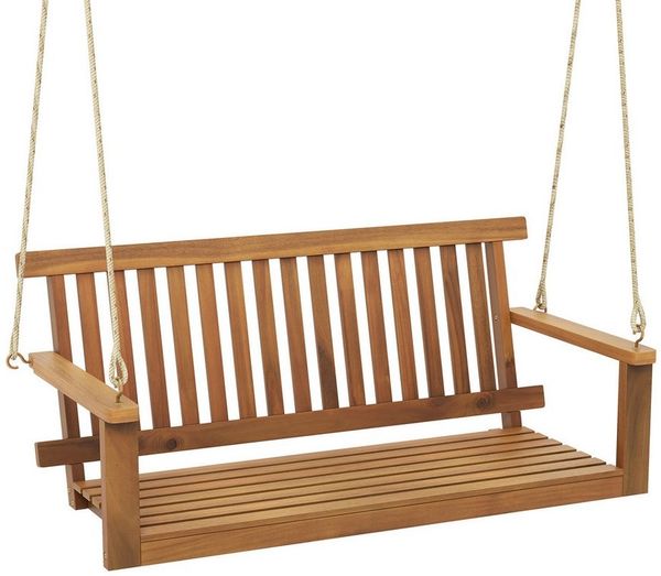 COSTWAY Hollywoodschaukel, Verandaschaukel Akazienholz, für 2 Personen, 360kg Bild 5