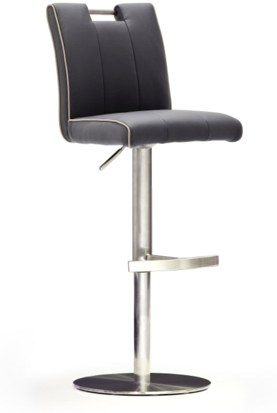 Barstuhl 'Casta III' - Kunstleder Weiß - Edelstahl Bild 3