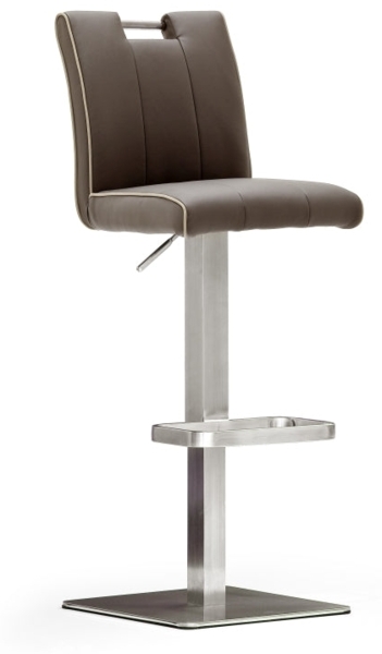 Barstuhl 'Casta III' - Kunstleder Weiß - Edelstahl Bild 9