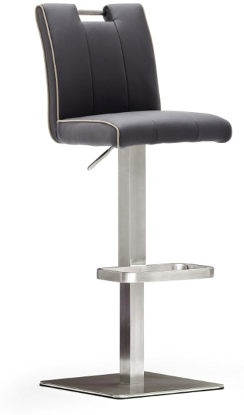 Barstuhl 'Casta III' - Kunstleder Weiß - Edelstahl Bild 7