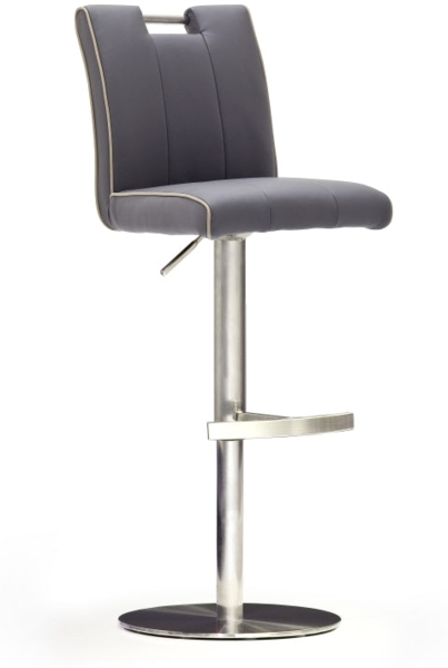 Barstuhl 'Casta III' - Kunstleder Weiß - Edelstahl Bild 6