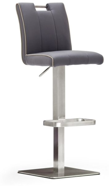 Barstuhl 'Casta III' - Kunstleder Weiß - Edelstahl Bild 10