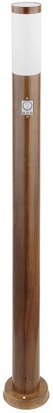 LED Stehleuchte, Bewegungsmelder, IP44, Holzoptik, H 110cm