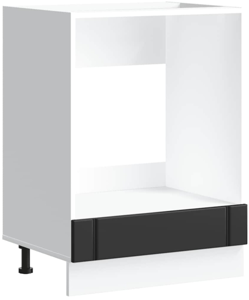 vidaXL Herdumbauschrank Lucca Schwarz Holzwerkstoff 853758